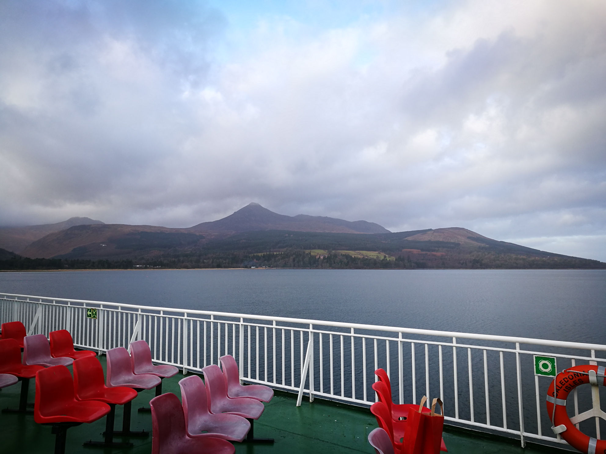 Ferry leaving Arran