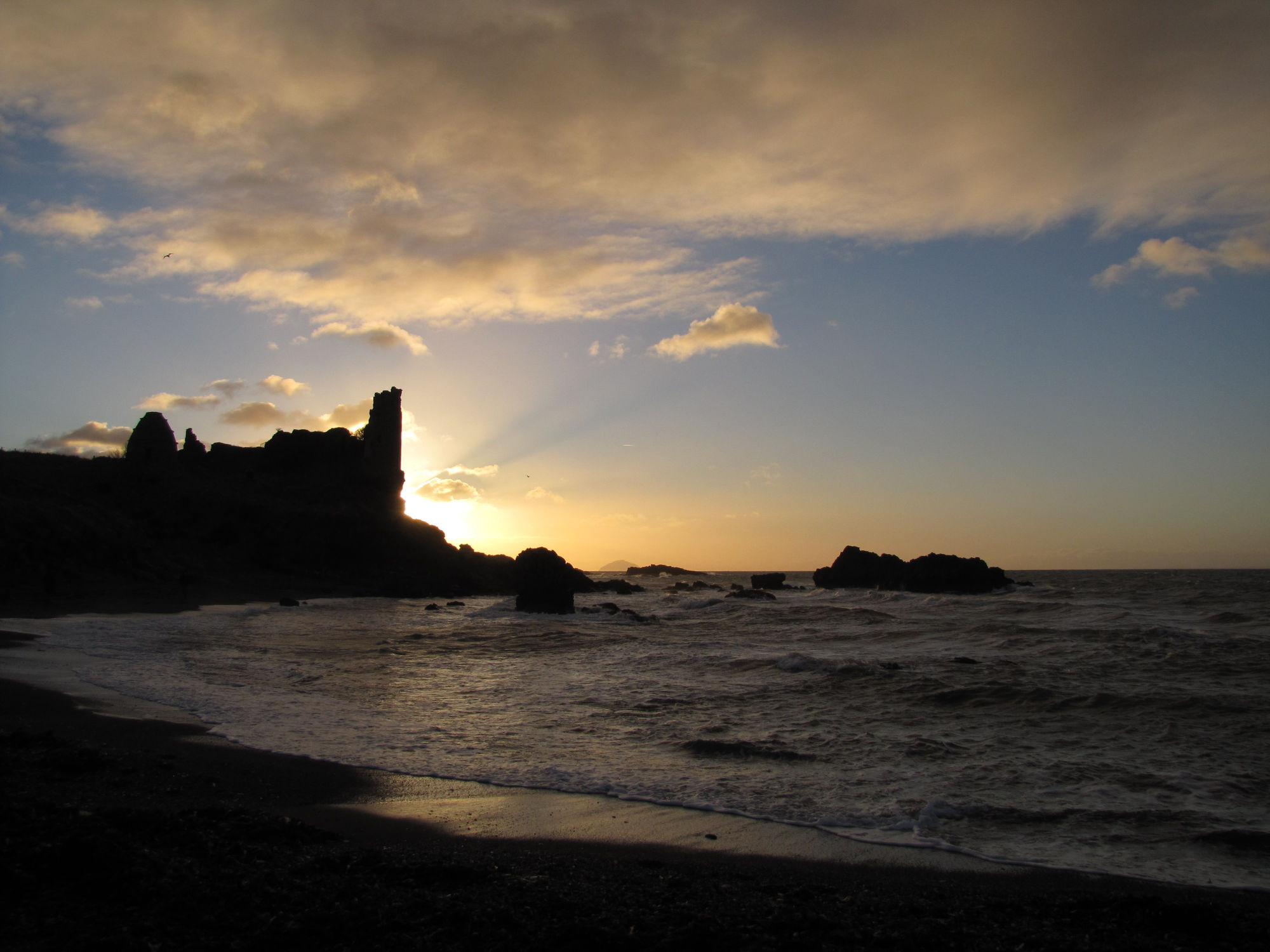 Dunure Castle sunset
