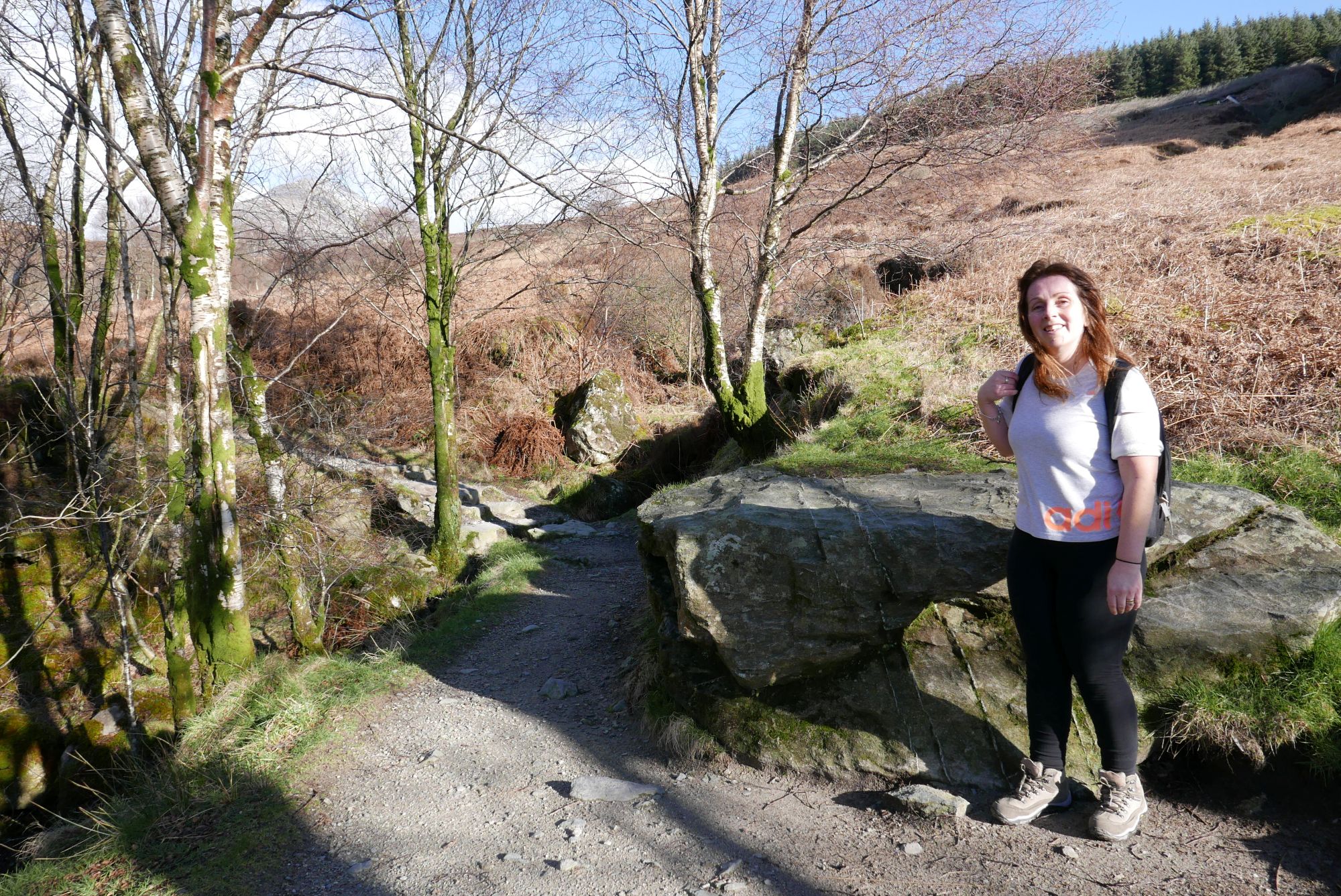 My friend on the Goat Fell path