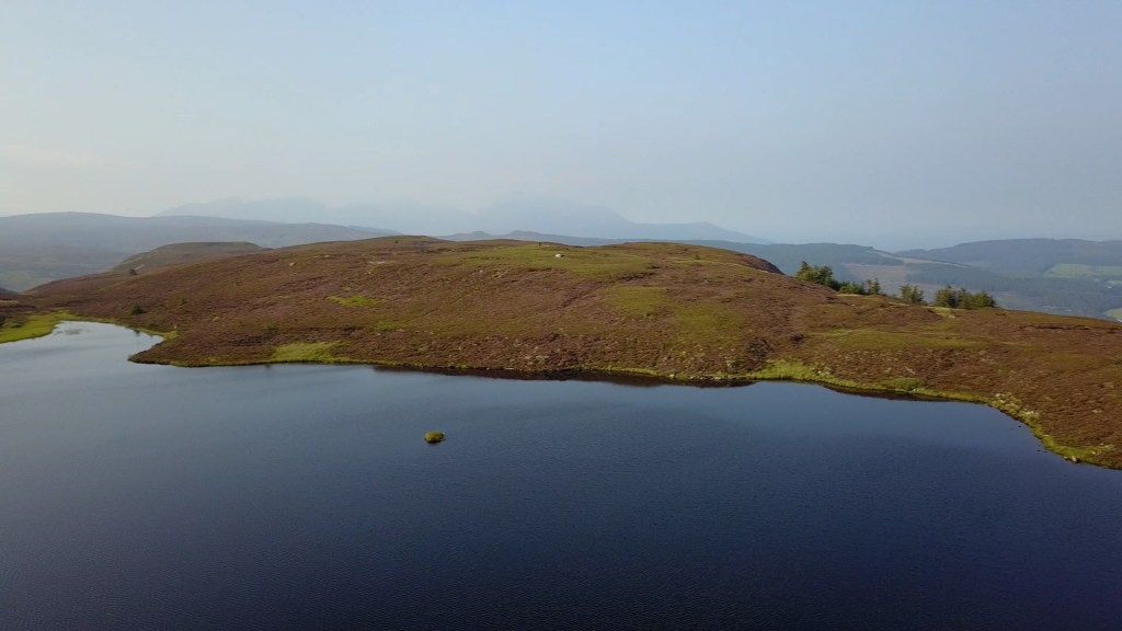 Urie loch and the Arran mountains from above