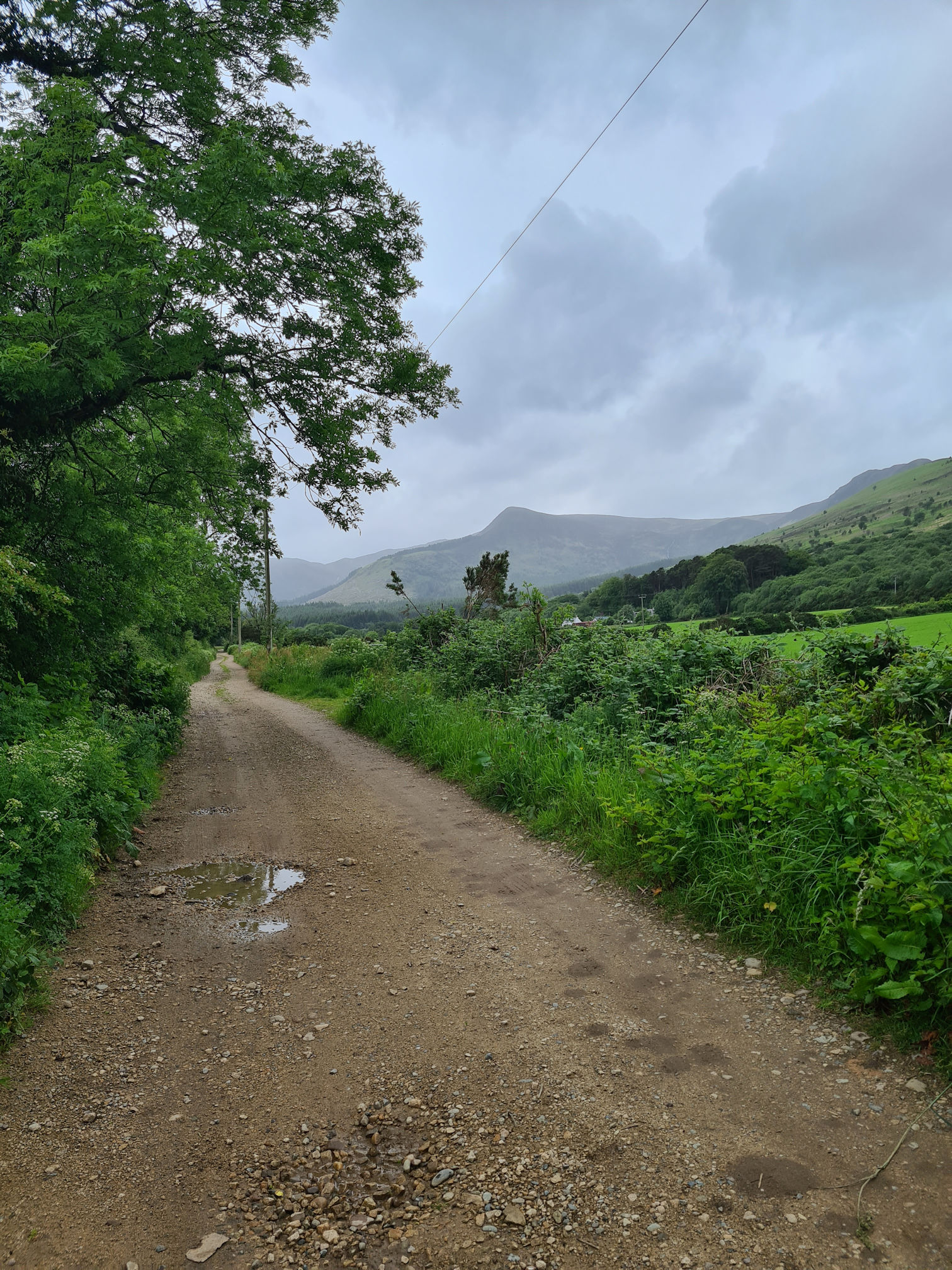 Dirt path and hills ahead