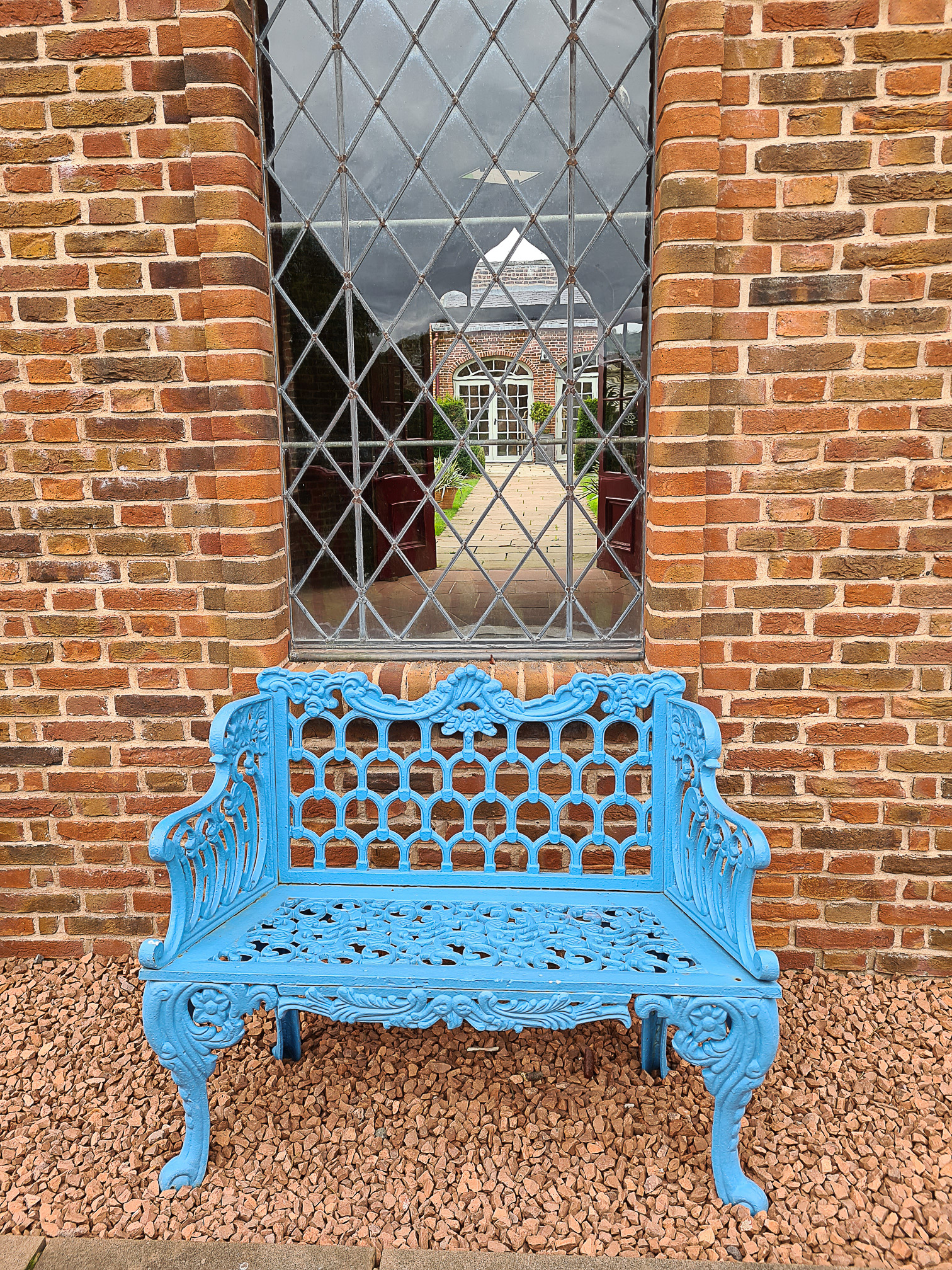 Blue bench at the Belvedere