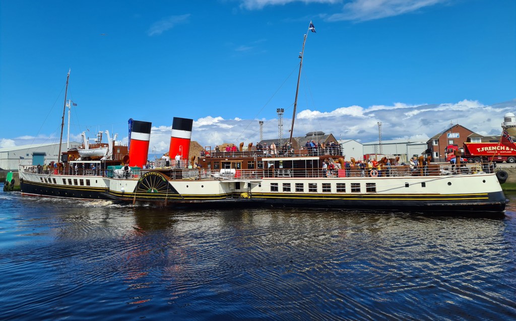 The Paddle Steamer Waverley in Ayr Harbour