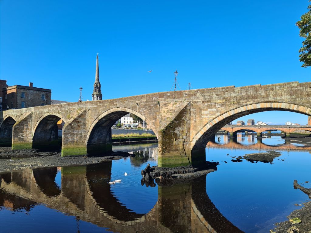 An old bridge across the River Ayr