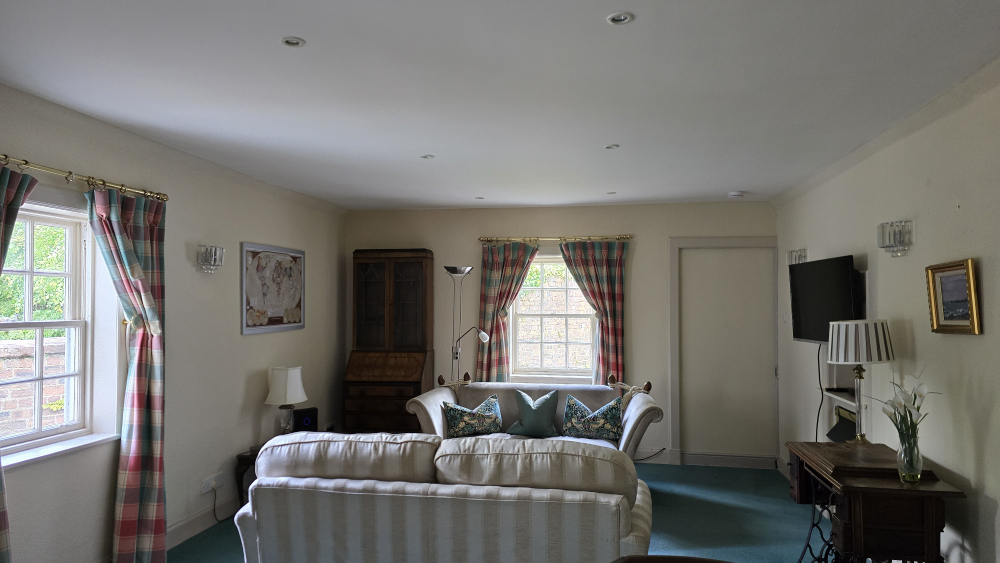 Living room area of the cottage