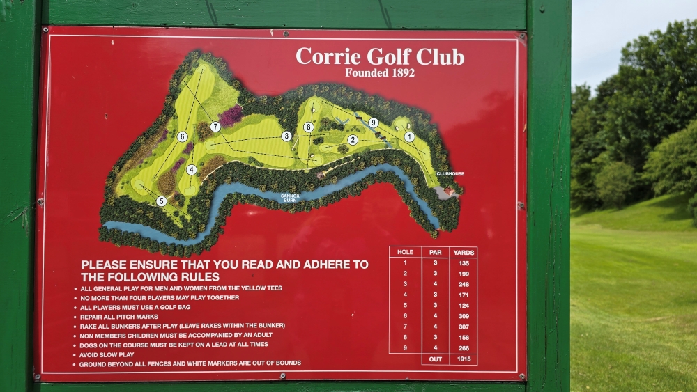 Golf course map and information about the course