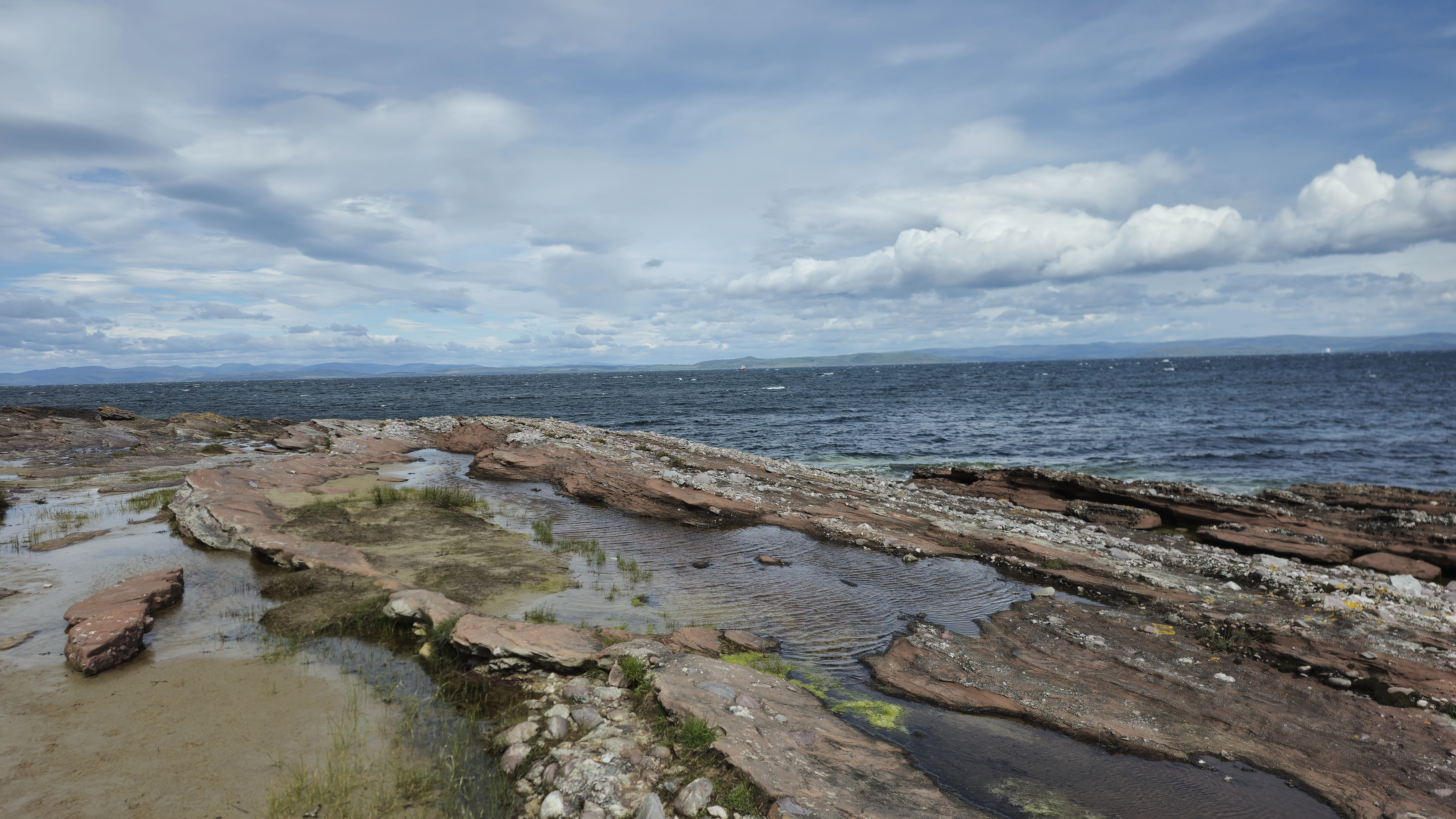 Sandstone rock and the sea