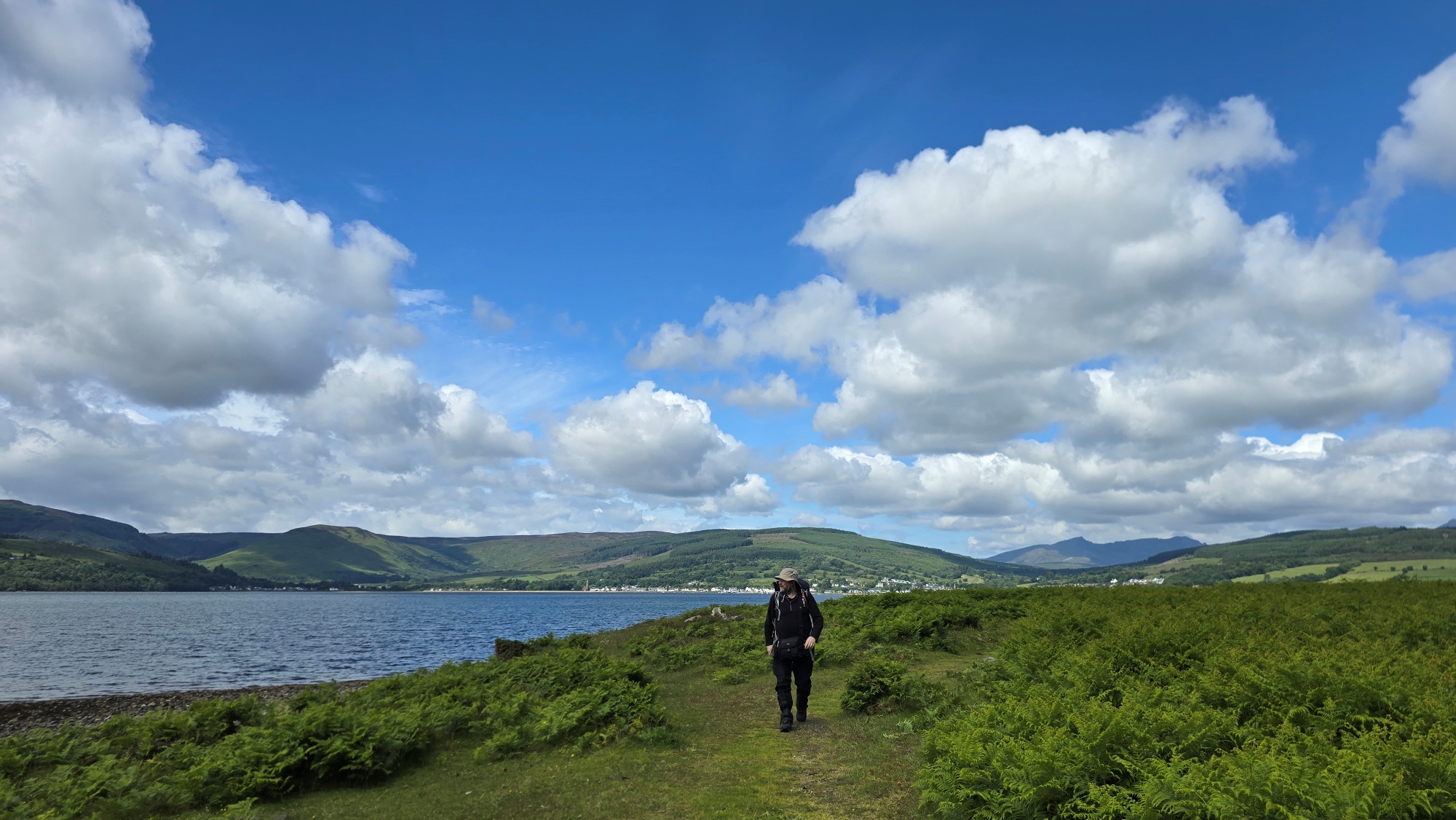 Coastline, sea, view to the Isle of Arran