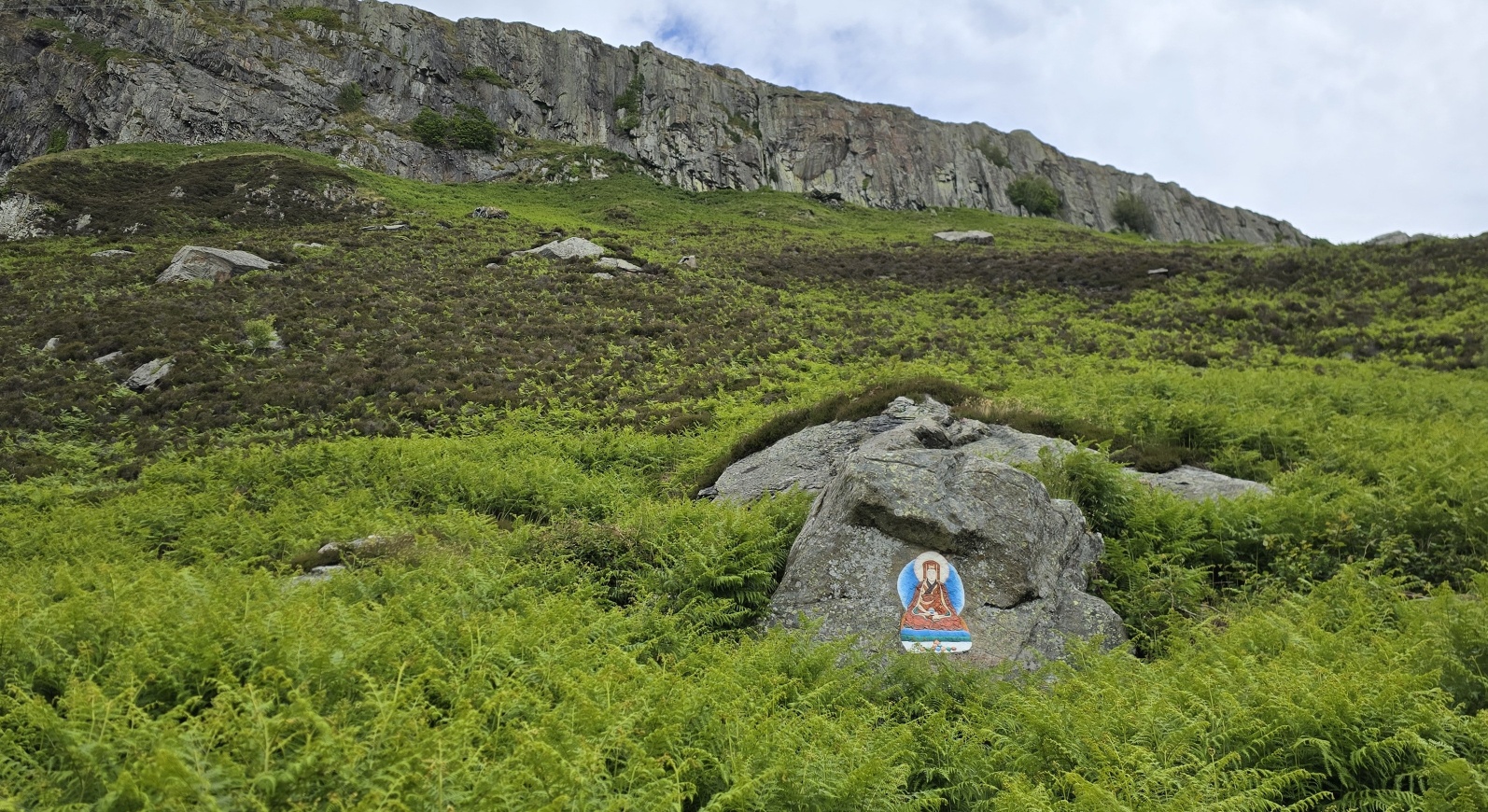 Tibetan Buddhist rock painting
