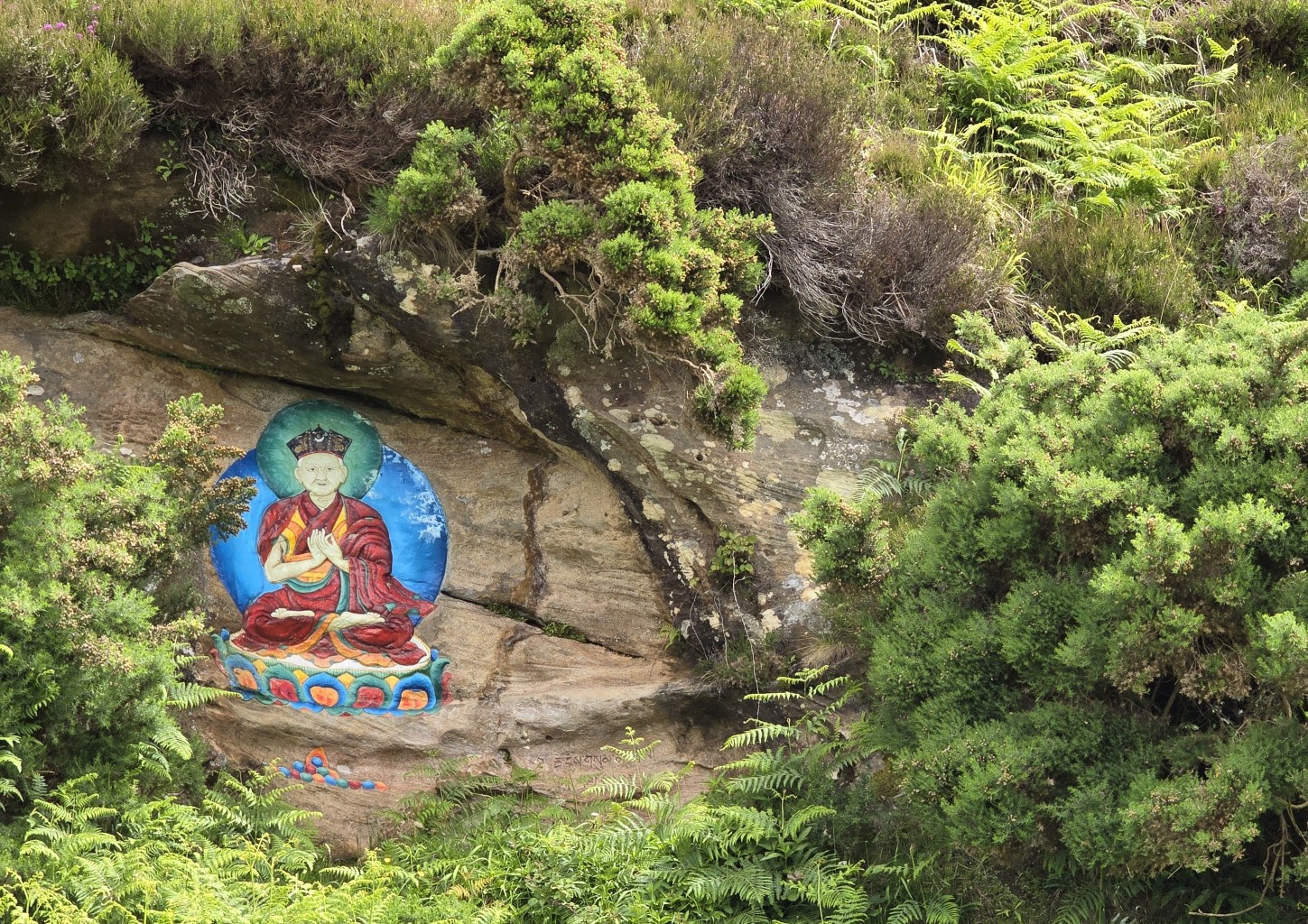 Dusum Khyenpa Tibetan Buddhist rock painting