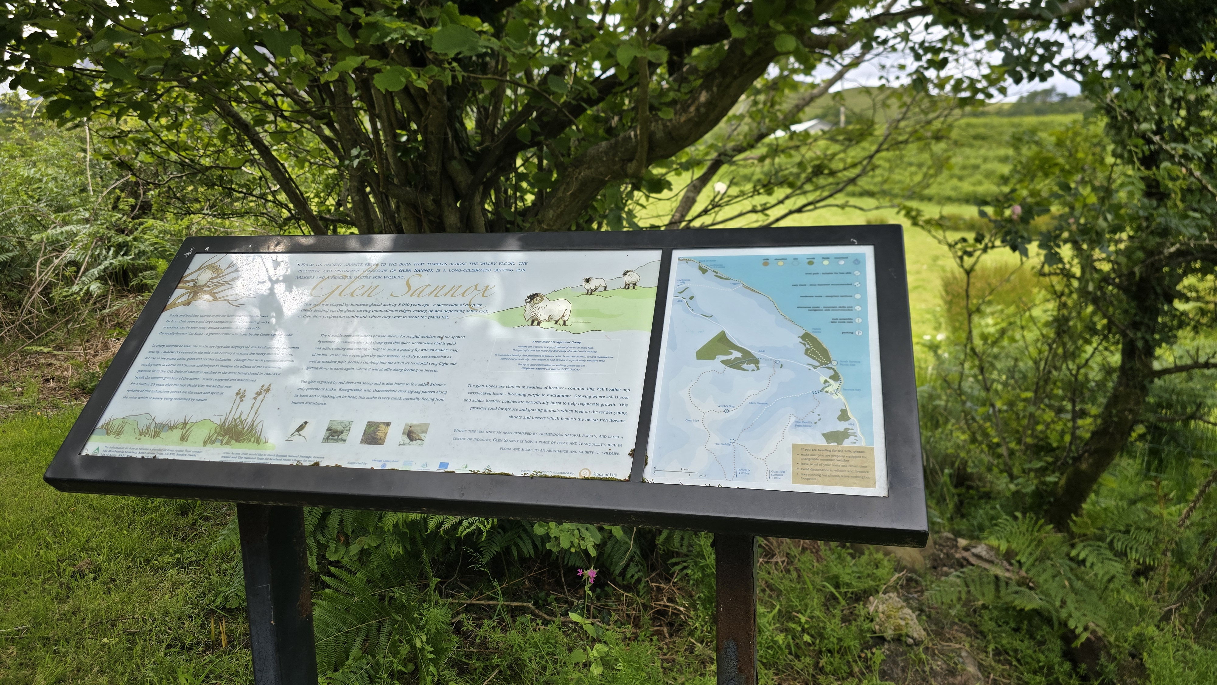 Information sign about Glen Sannox