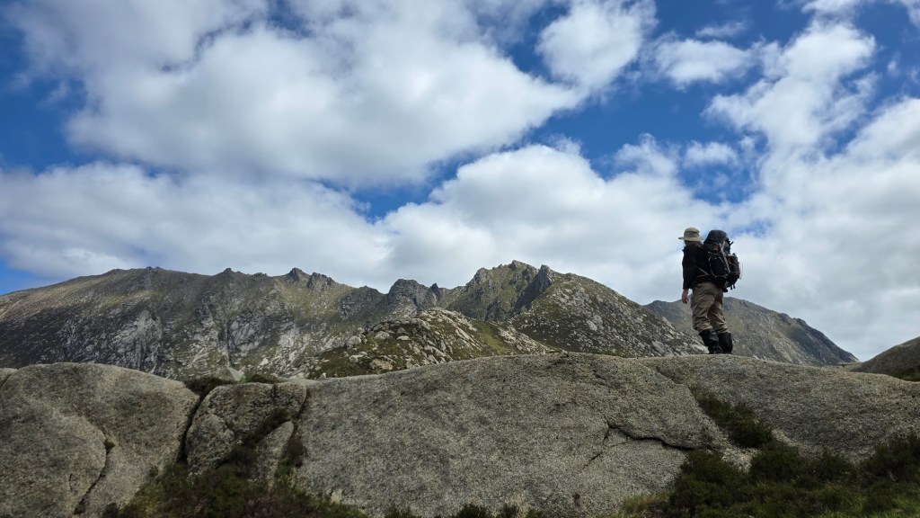 Standing on The Saddle looking towards the other Arran mountains