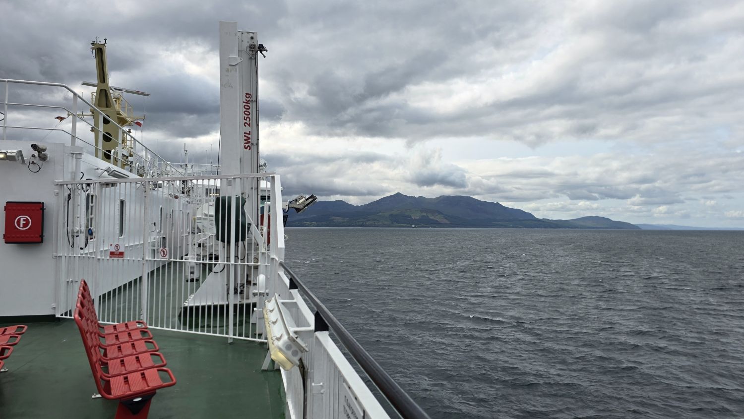 Glen Sannox ferry and approaching the Isle of Arran