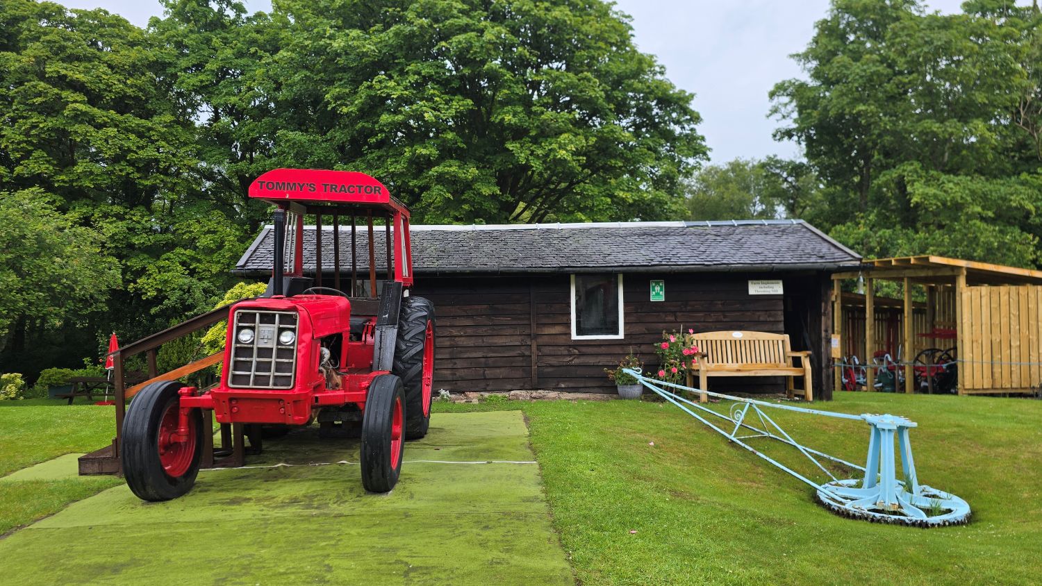A big red tractor called Tommy's tractor