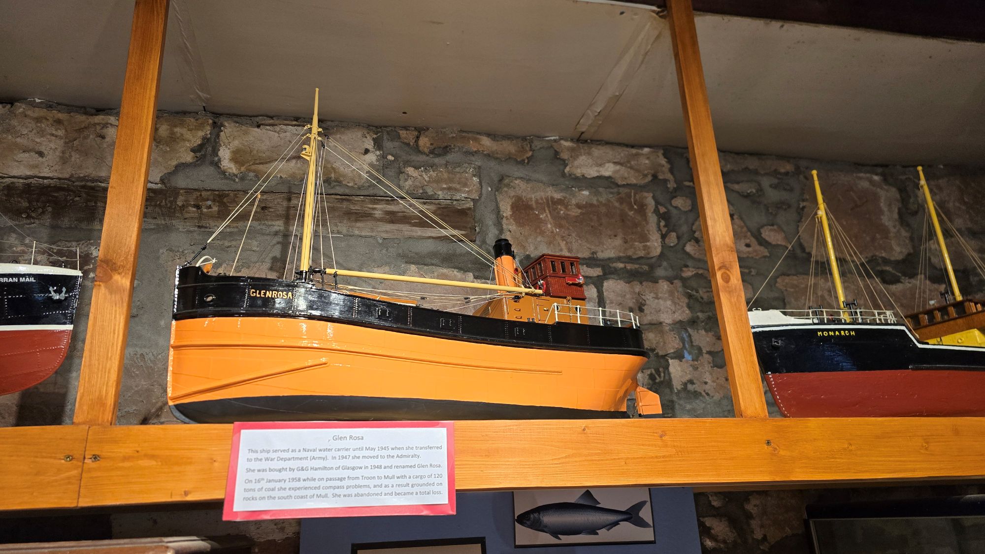 Model of the Glen Rosa ship