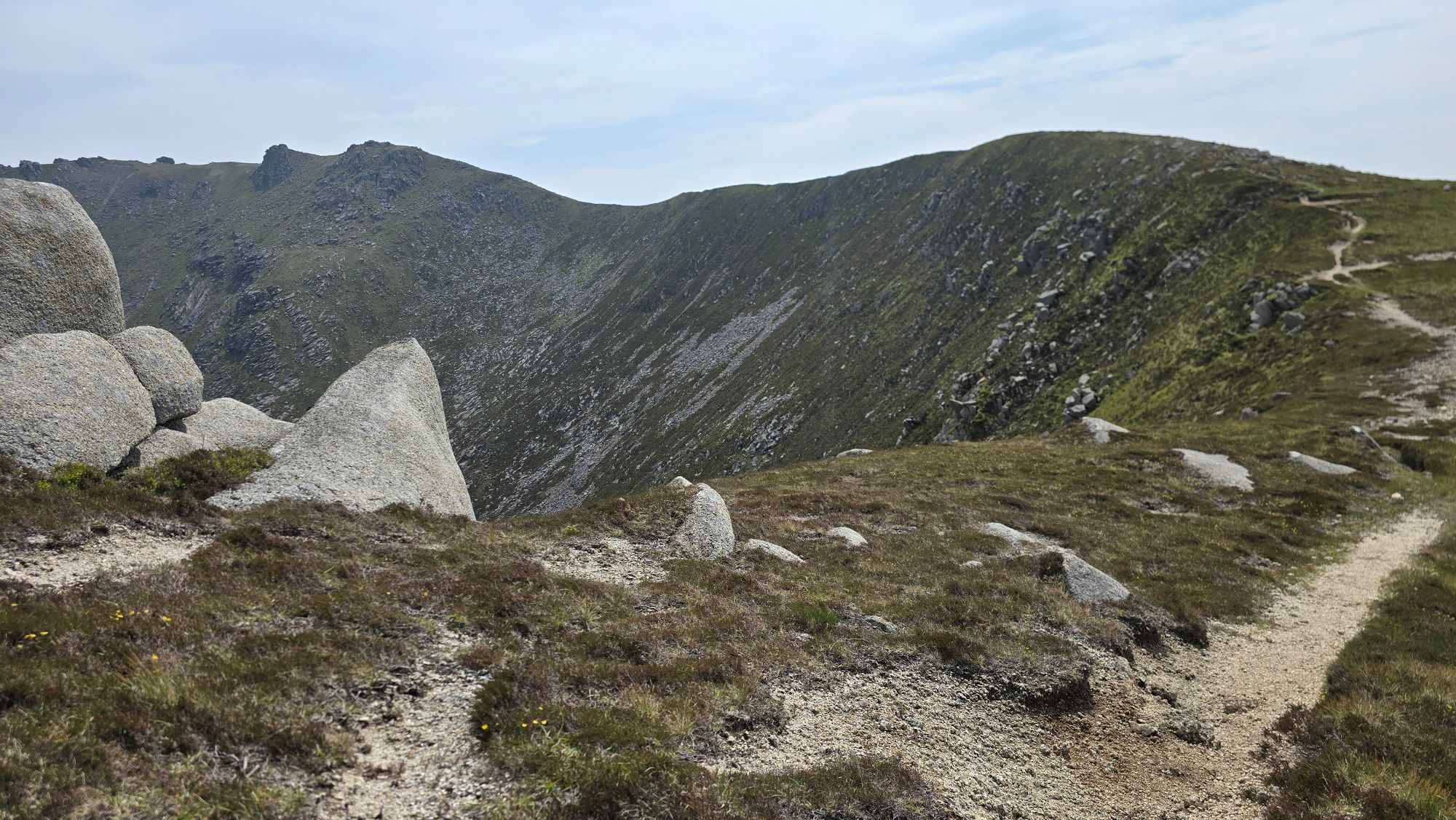 Ridge walk to a mountain