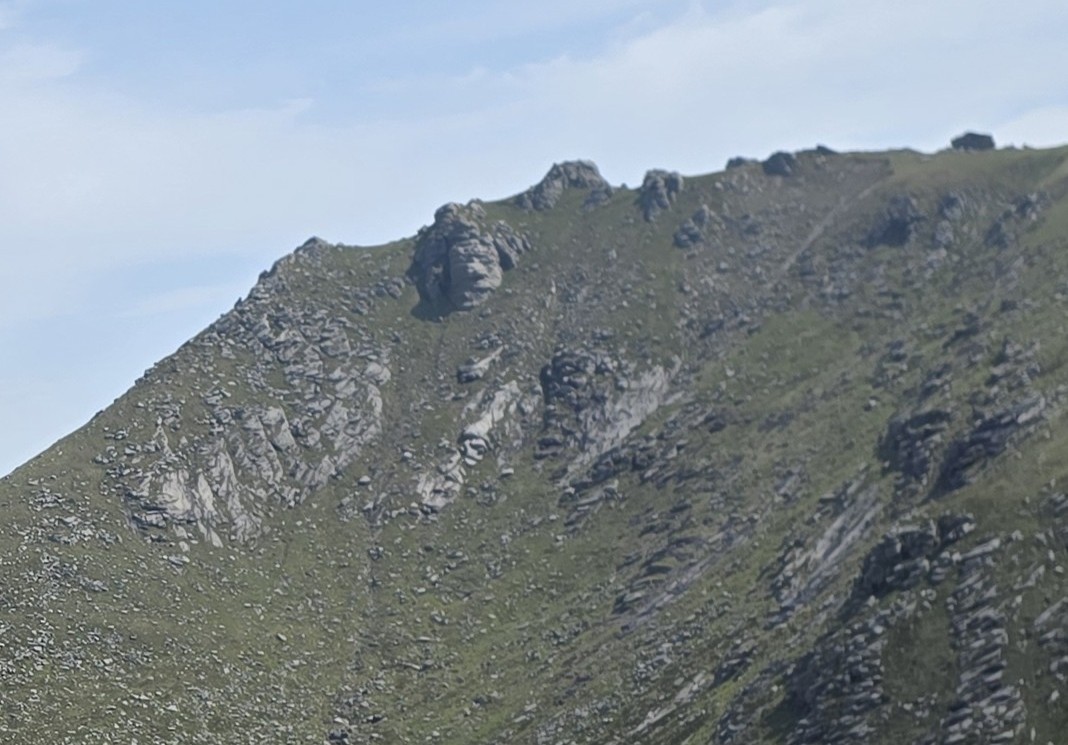 Rocks on a mountain that look like a face