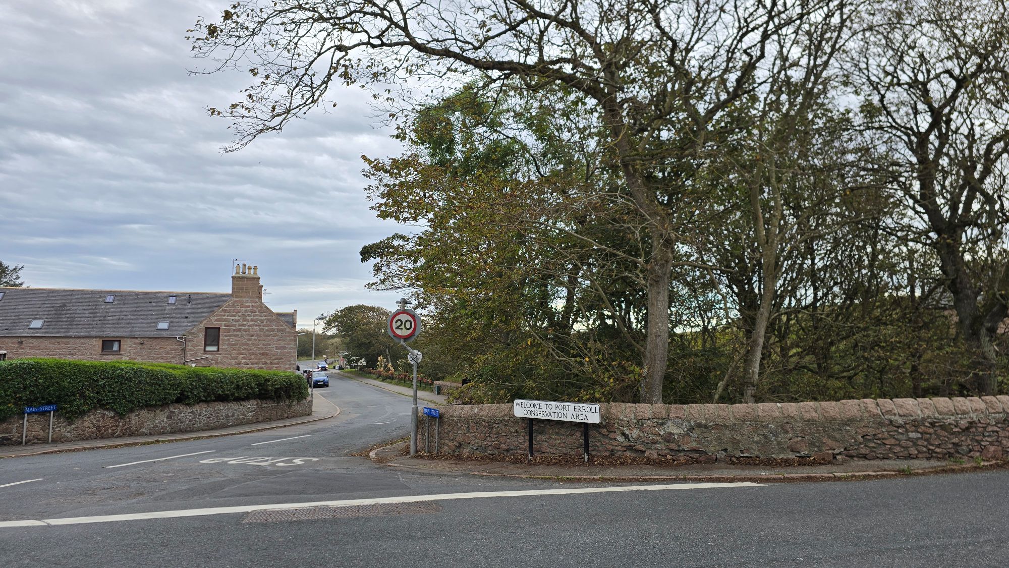 Road signposting Port Erroll