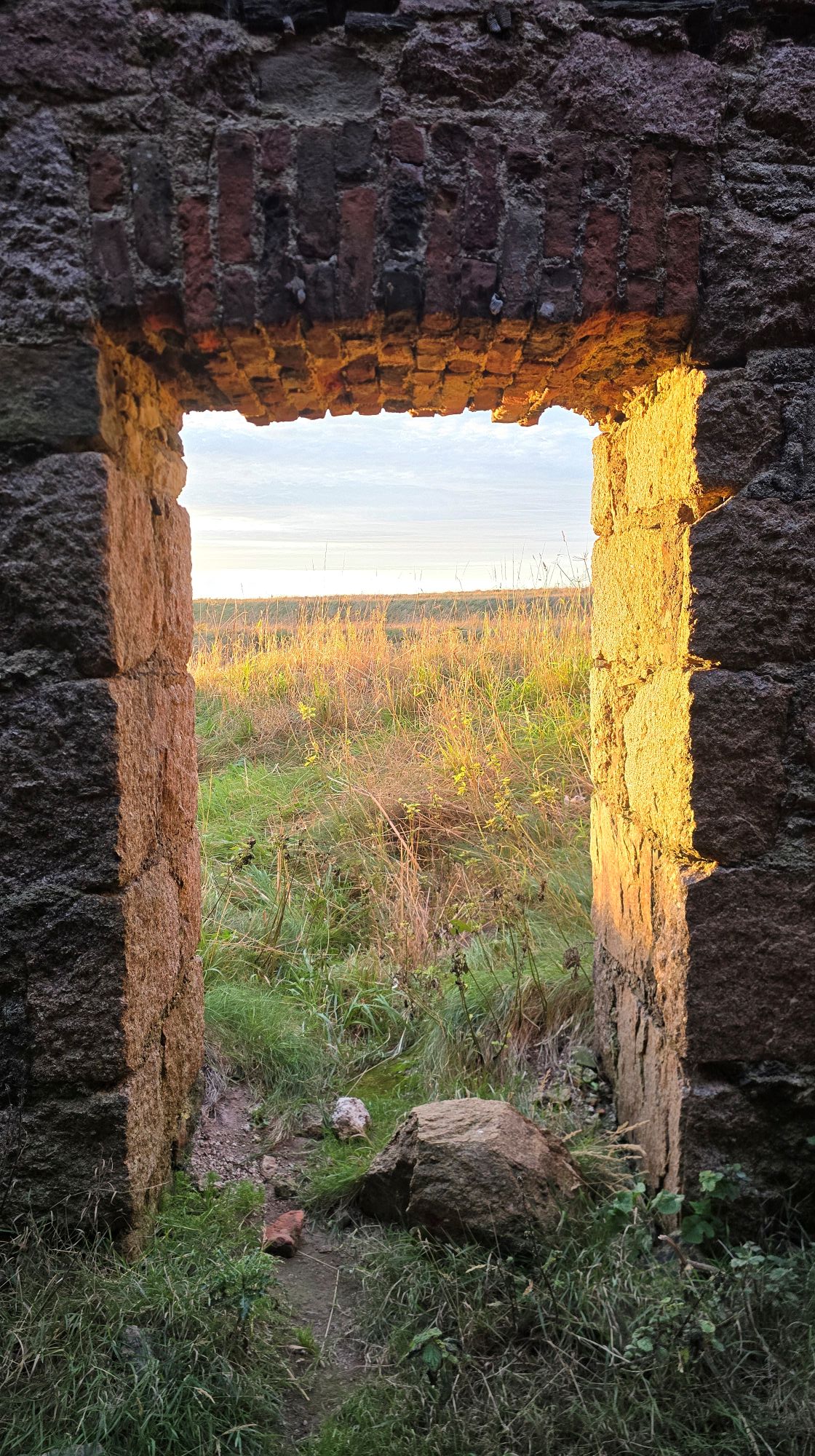 Slains Castle at sunset
