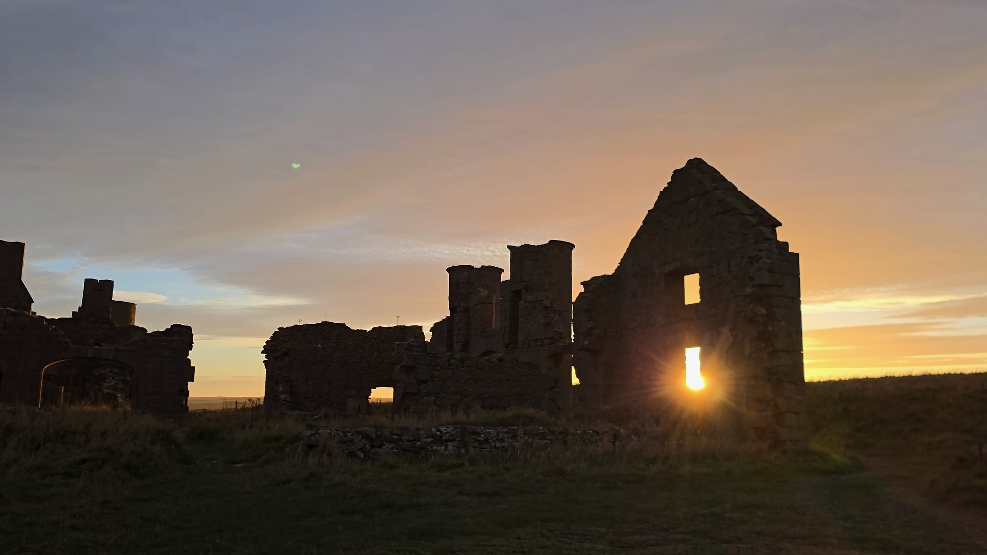 Sunset at Slains Castle